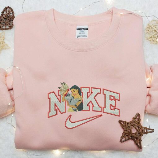 Nike x Pocahontas and Meeko Embroidered Sweatshirt Pocahontas Disney Embroidered Shirt Best Gift Ideas