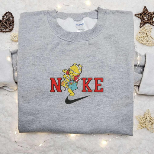 Nike x Pooh Mummy Candy Bag Halloween Embroidered Sweatshirt Walt Disney Characters Embroidered Shirt Best Halloween Gift Ideas