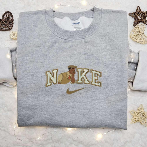 Nike x Prince Naveen Cartoon Embroidered Sweatshirt Disney Characters Embroidered Shirt Best Gift Ideas for Family