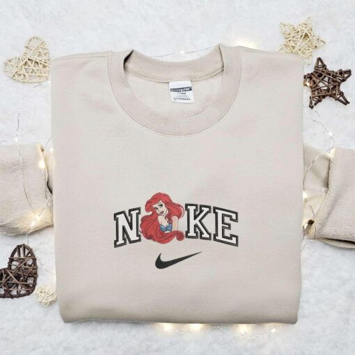 Nike x Princess Ariel Embroidered Sweatshirt The Little Mermaid Disney Plus Embroidered Shirt Best Gift Ideas For All Occasions