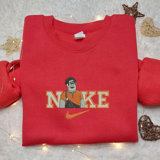 Nike x Ralph Embroidered Sweatshirt Wreck It Ralph Disney Embroidered Sweatshirt Custom Nike Embroidered Sweatshirt