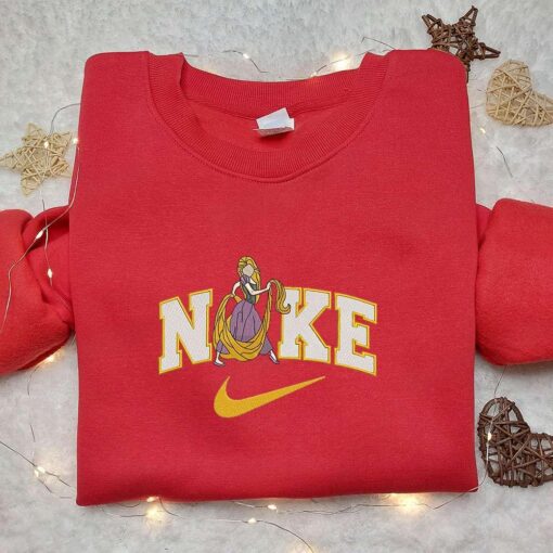 Nike x Rapunzel Embroidered Hoodie Tangled Disney Embroidered Hoodie Nike Inspired Embroidered Hoodie