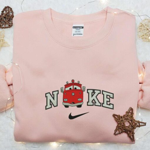 Nike x Red Cars Embroidered Hoodie Disney Pixar Cars Embroidered Shirt Nike Inspired Embroidered T shirt