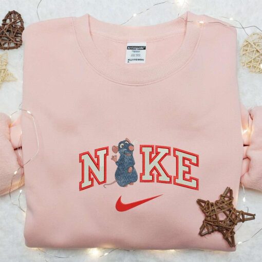 Nike x Remy Mouse Embroidered Sweatshirt Ratatouille Disney Embroidered Shirt Best Gift Ideas