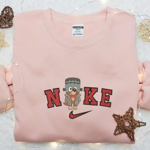 Nike x Rusty Bluey Halloween Embroidered Hoodie Cute Halloween Embroidered T shirt Nike Inspired Embroidered Sweatshirt