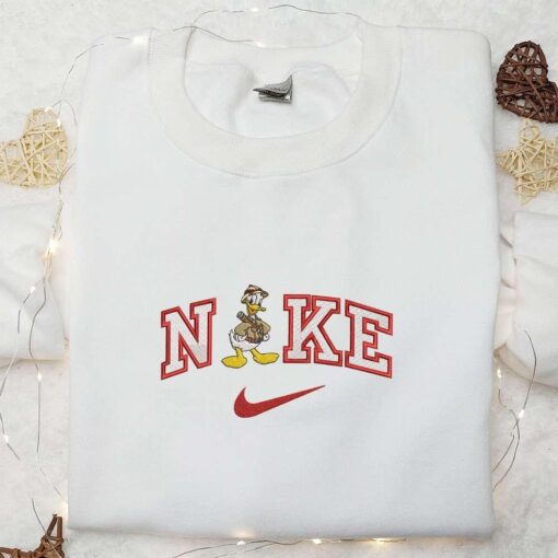 Nike x Safari Donald Embroidered Hoodie Disney Characters Embroidered Hoodie Nike Inspired Embroidered T shirt