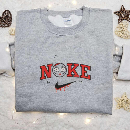 Nike x Sally Bats Embroidered Hoodie The Nightmare Before Christmas Characters Embroidered T shirt Nike Inspired Embroidered Sweatshirt