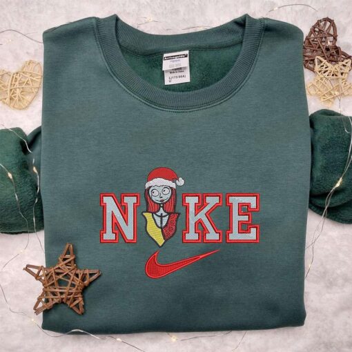 Nike x Sally Christmas Embroidered Hoodie The Nightmare Before Christmas Movie Embroidered Hoodie Christmas Embroidered Hoodie