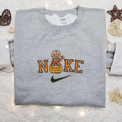 Nike x Sam Trick or Treat Halloween Embroidered Sweatshirt Horror Movie Halloween Embroidered Shirt Best Halloween Gift Ideas