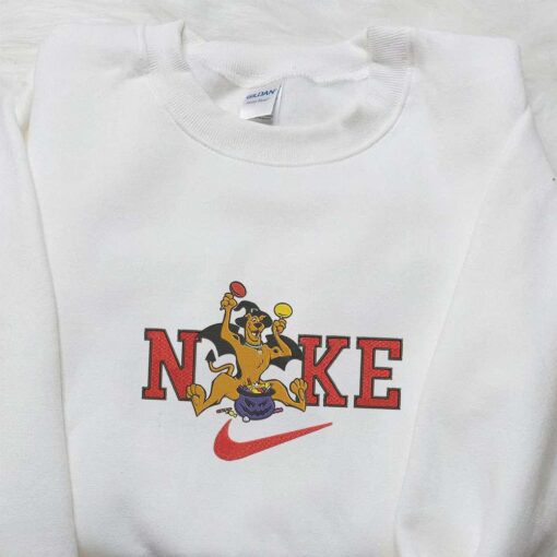 Nike x Scooby Doo Witch Embroidered Shirt Nike Inspired Embroidered Shirt Best Halloween Embroidered Gifts Ideas
