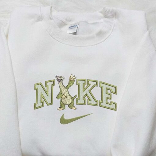 Nike x Sid Ice Age Embroidered Shirt Disney Embroidered Shirt Custom Nike Embroidered Shirt