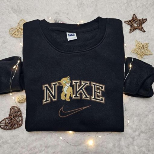 Nike x Simba Embroidered Hoodie Lion King Disney Characters Embroidered Hoodie Nike Inspired Embroidered Hoodie