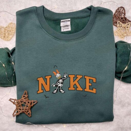 Nike x Skeleton Minnie Halloween Embroidered Shirt Disney Halloween Embroidered Shirt Nike Inspired Embroidered Shirt