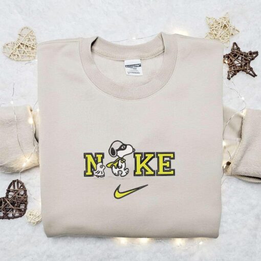 Nike x Snoopy and Woodstock Halloween Embroidered Sweatshirt Peanuts Disney Plus Embroidered Shirt Best Gift Ideas For All Occasions