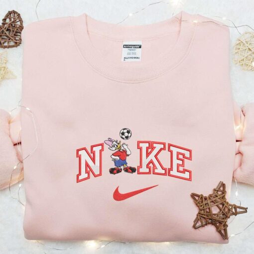Nike x Soccer Daisy Embroidered Sweatshirt Disney Characters Embroidered Shirt Nike Inspired Embroidered Hoodie