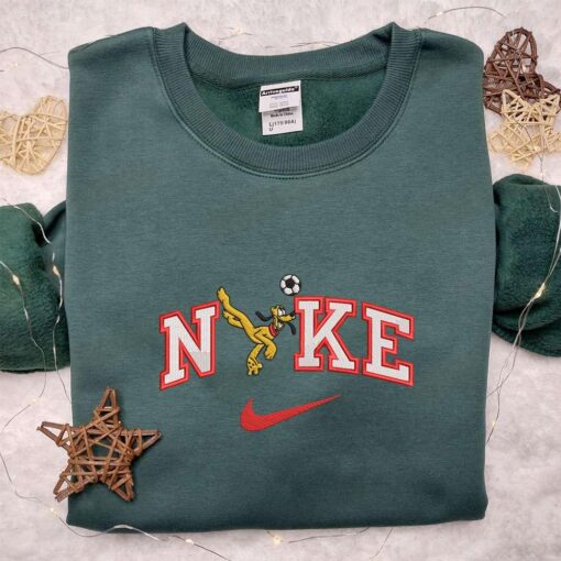 Nike x Soccer Pluto Embroidered Sweatshirt Disney Characters Embroidered Sweatshirt Nike Inspired Embroidered Sweatshirt
