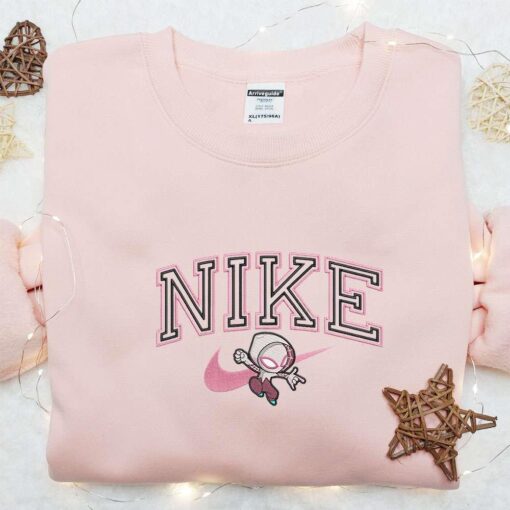 Nike x Spider Man Gwen Couple Embroidered Shirt Marvel Movie Embroidered Shirt Nike Inspired Embroidered Shirt