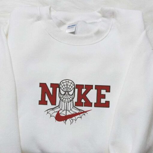 Nike x Spider man Movie Embroidered Sweatshirt Marvel and DC Comics Embroidered Shirt The Best Gift