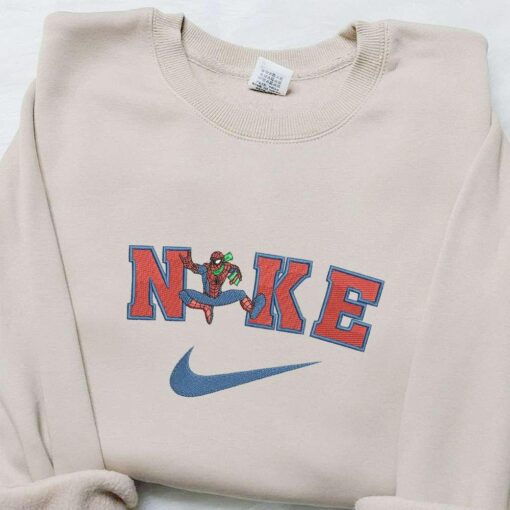 Nike x Spider Man Movie Embroidered Sweatshirt Marvel Cinematic Universe Embroidered Hoodie Custom Nike Embroidered T shirt