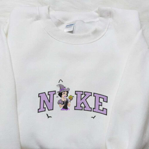Nike x Spooky Princess Poison Apple Embroidered Shirt Amazing Halloween Embroidered Shirt Nike Inspired Embroidered Shirt