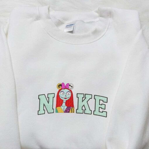 Nike x Spooky Sally Embroidered Shirt The Nightmare Before Christmas Characters Embroidered T shirt Nike Inspired Embroidered Sweatshirt