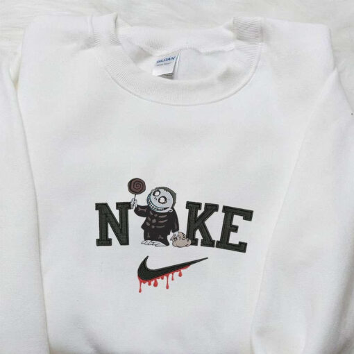 Nike x Spooky Shock Embroidered Shirt The Nightmare Before Christmas Characters Embroidered T shirt Nike Inspired Embroidered Sweatshirt