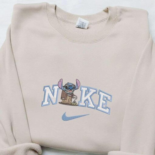Nike x Stitch Carl Up Cosplay Embroidered Shirt Disney Characters Embroidered Hoodie Best Gift Ideas