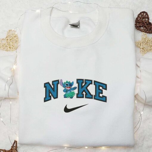 Nike x Stitch Dance Embroidered Shirt Disney Characters Embroidered Hoodie Best Gift Ideas