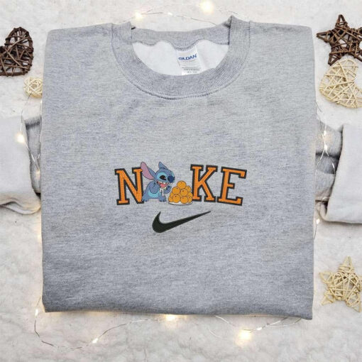 Nike x Stitch Hungry Embroidered Sweatshirt Disney Movie Embroidered Shirt Best Birthday Gift Ideas