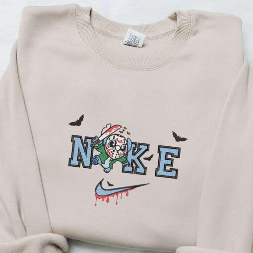 Nike x Stitch Michael Myers Embroidered Sweatshirt Disney Characters Embroidered Hoodie Best Halloween Gift Ideas