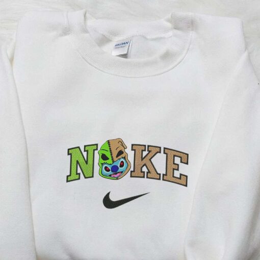 Nike x Stitch Oogie Boogie Head Embroidered T shirt Nike Inspired Embroidered Hoodie Adorable Halloween Embroidered Sweatshirt