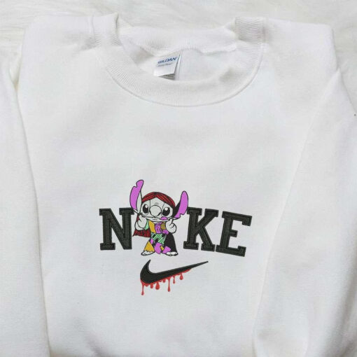 Nike x Stitch Sally Embroidered T shirt Nike Inspired Embroidered Hoodie The Nightmare Before Christmas Embroidered Sweatshirt