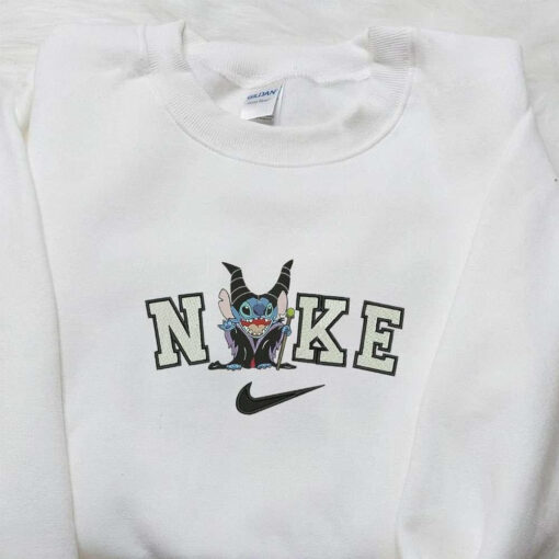 Nike x Stitch Witch Embroidered Sweatshirt Halloween Disney Embroidered T shirt Custom Nike Embroidered Hoodie