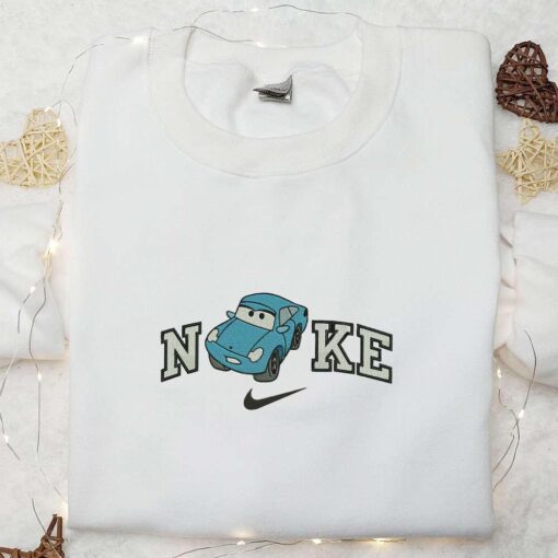 Nike X Strip Weathers Cars Embroidered Sweatshirt Disney Pixar Cars Embroidered Hoodie Custom Nike Embroidered T Shirt