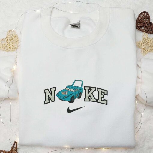 Nike x Strip Weathers Pixar Cars Embroidered Sweatshirt Disney Pixar Cars Embroidered Hoodie Custom Nike Embroidered T shirt