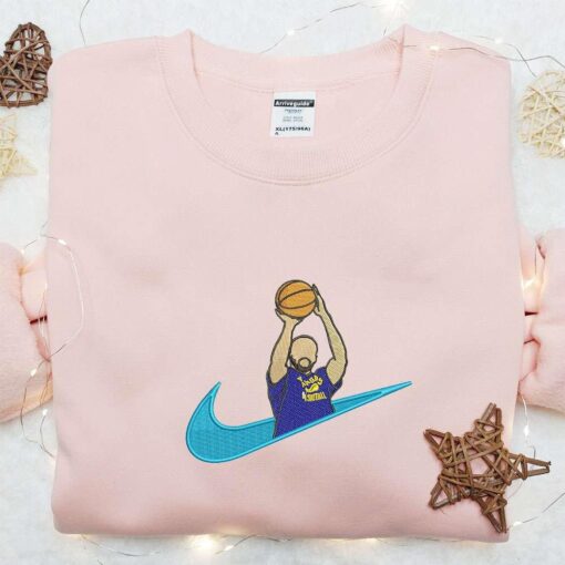 Nike x Swoosh Basketball Embroidered Shirt NBA Sports Embroidered Shirt Nike Inspired Embroidered Shirt