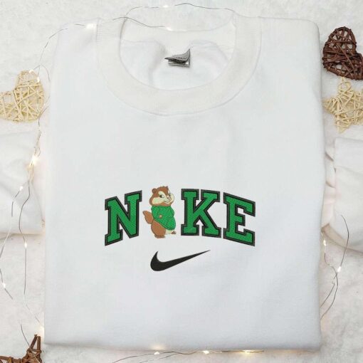 Nike X Theodore Chipmunk Embroidered Shirt Alvin And The Chipmunks Movie Embroidered Hoodie Best Gift Ideas