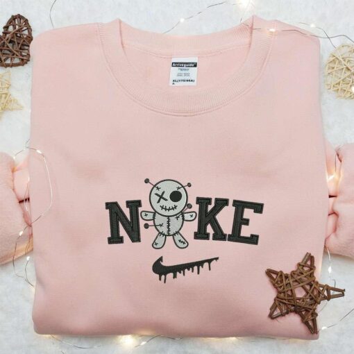Nike x Thinking of You Voodoo Doll Embroidered Shirt Nike Inspired Embroidered Shirt Best Halloween Gifts for Family