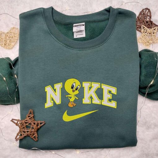 Nike X Tweety Bird Embroidered Shirt Disney Looney Tunes Embroidered Hoodie Best Gift Ideas