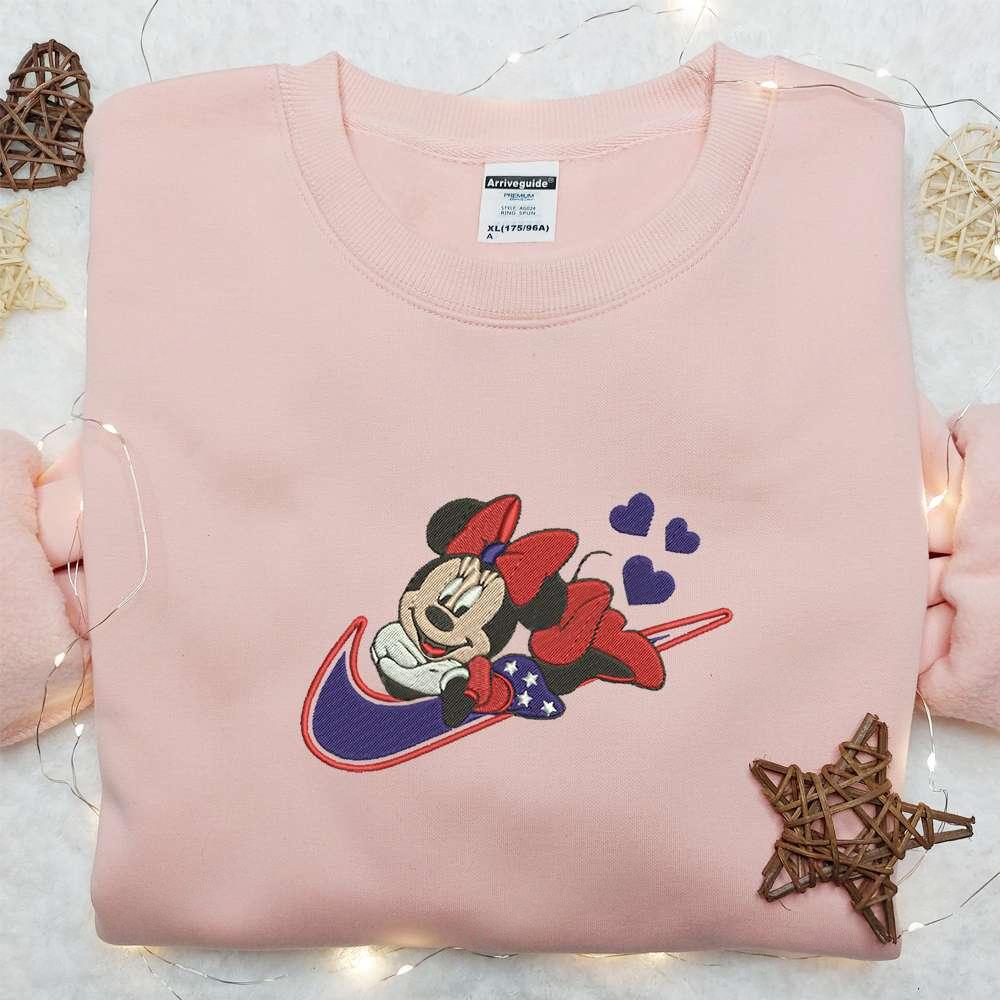 Nike x USA Minnie Mouse Embroidered Shirt Disney Embroidered Shirt Best Patriotic Shirts