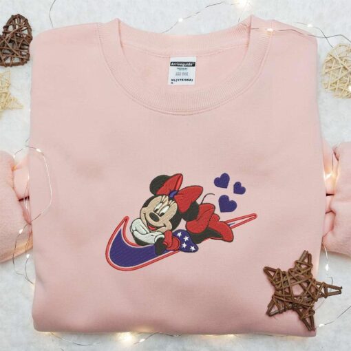 Nike X Usa Minnie Mouse Embroidered Shirt Disney Embroidered Shirt Best Patriotic Shirts