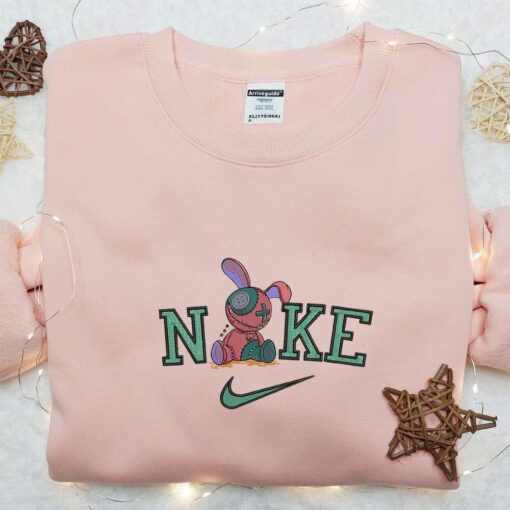 Nike x Voodoo Doll Embroidered Shirt Spooky Halloween Embroidered Sweatshirt Nike Inspired Embroidered Hoodie