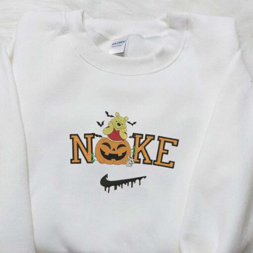 Nike x Winner Boo Halloween Pumpkin Embroiderd Shirt Disney Halloween Embroidered Shirt Nike Inspired Embroidered Shirt