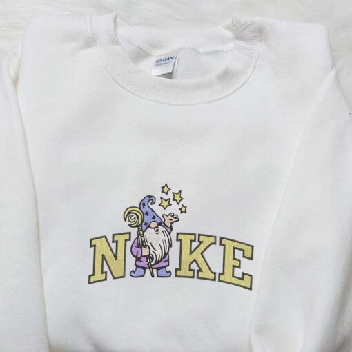 Nike x Witch Gnome Halloween Embroidered Shirt Cute Halloween Embroidered Shirt Nike Inspired Embroidered Shirt