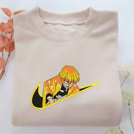 Nike Zenitsu Nike Embroidered Sweatshirt, Nike Movie Inspired, Best Gifts Idea For Him Her