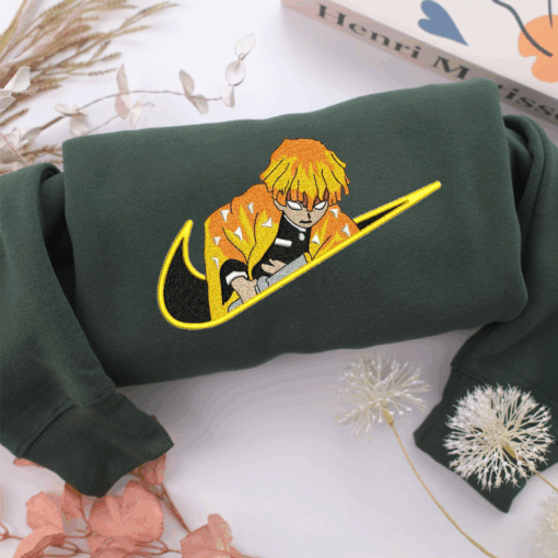 Nike Zenitsu Nike Embroidered Sweatshirt, Nike Movie Inspired, Best Gifts Idea For Him Her - Image 3