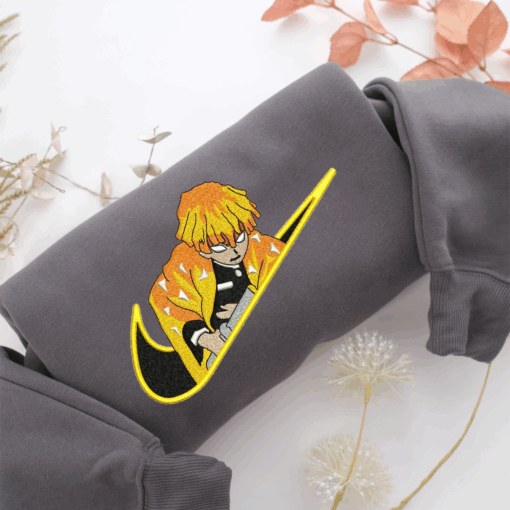Nike Zenitsu Nike Embroidered Sweatshirt, Nike Movie Inspired, Best Gifts Idea For Him Her - Image 4