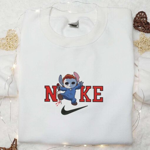 Nikex Michael Myers Stitch Embroidered Shirt Horror Movie Characters Embroidered Shirt Nike Inspired Embroidered Shirt