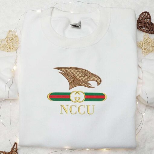 North Carolina Central Eagles x Gucci Embroidered Shirt NCAA Sports Embroidered Hoodie Best Gift Idea