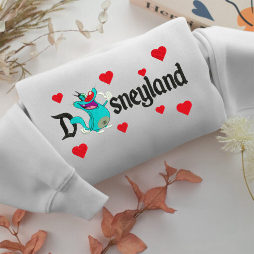 Oggy Disneyland Embroidery, Disneyland Embroidered Sweatshirt, Movie Disney Inspired, Best Gifts Idea For Him Her - Image 2
